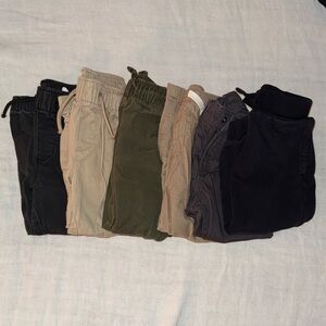 Kids Casual Pants Set - Black, Tan, Green 2T